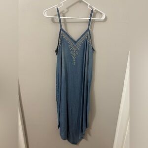 Knox Rose Chambray Handkerchief Midi Dress small